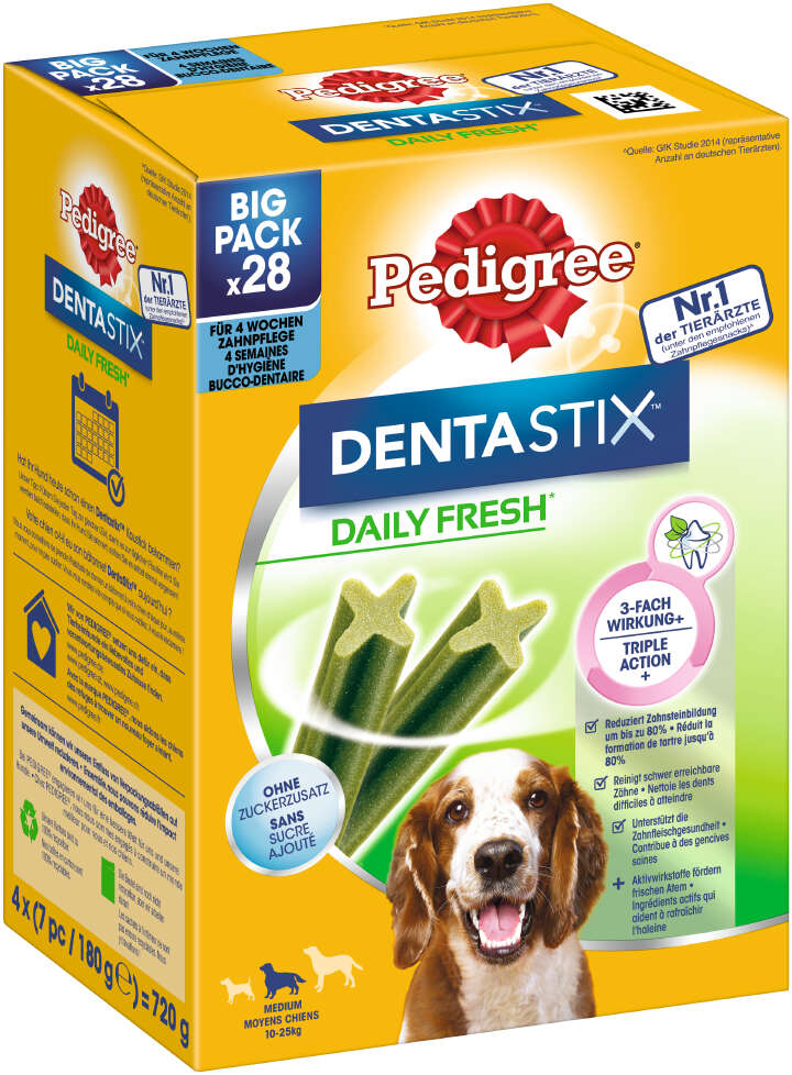 Pedigree Daily Dentastix Fresh für mittelgroße Hunde